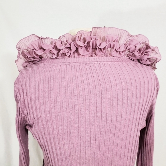 Pink Mauve Elizabethan Ruffle Brocade Shirt - Picture 6 of 8